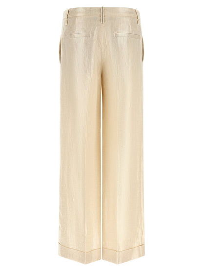 Brunello Cucinelli Lamé Linen Pants