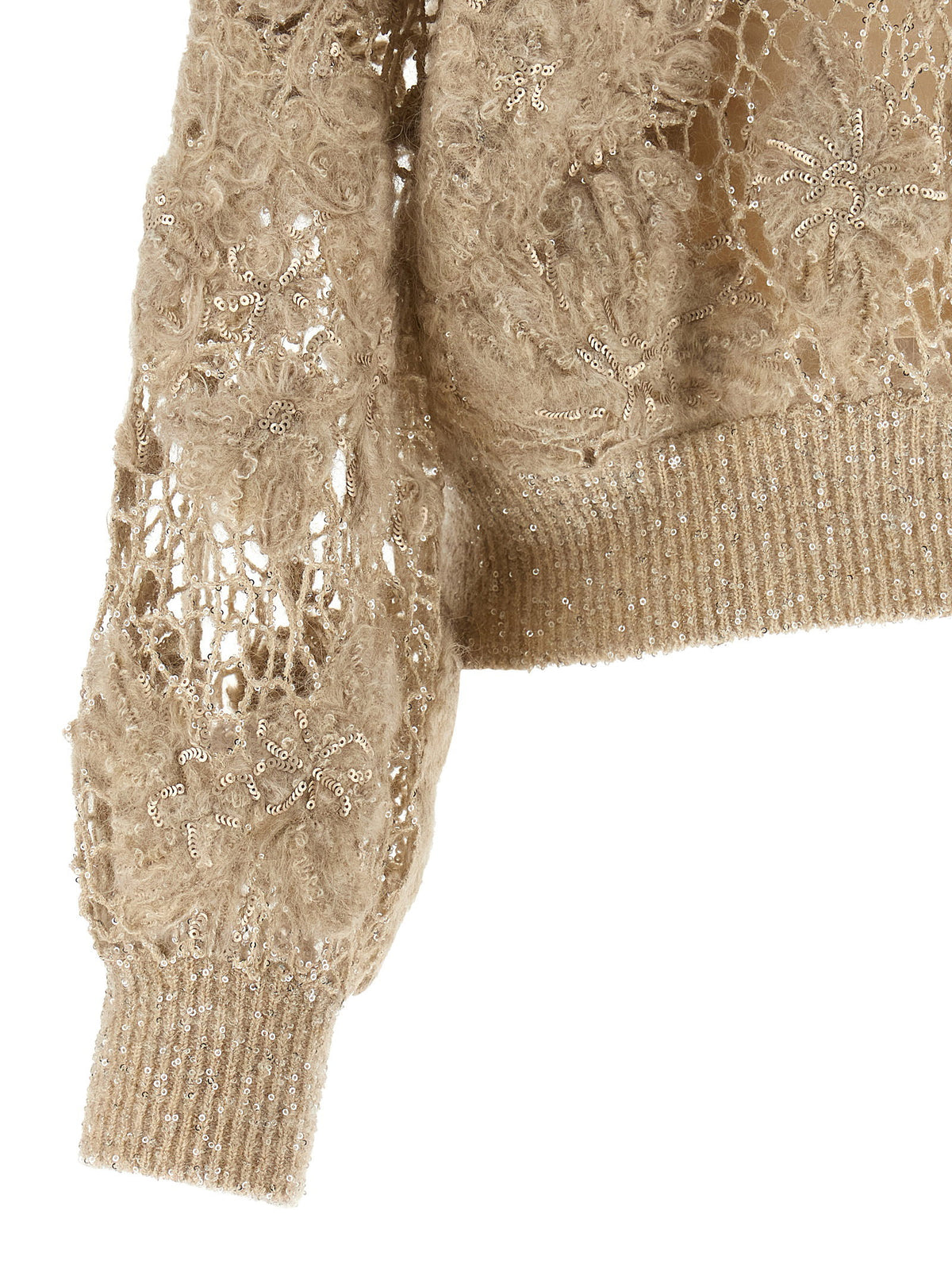 Brunello Cucinelli Whispering Bloom Embroidery Sweater