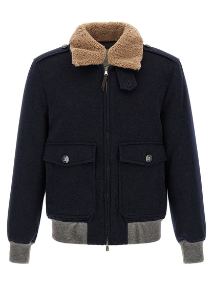 Brunello Cucinelli Cashmere Bomber Beaver