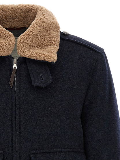 Brunello Cucinelli Cashmere Bomber Beaver