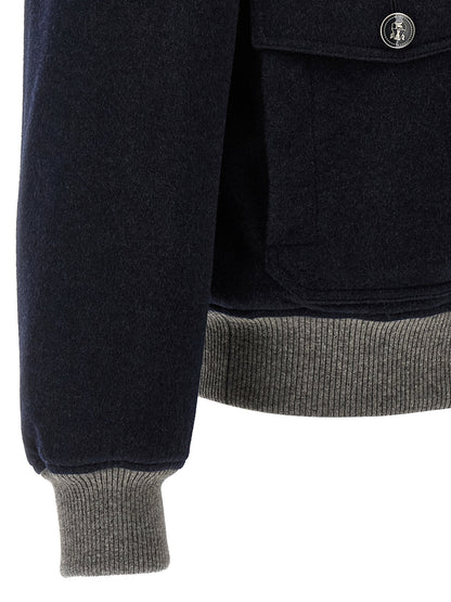 Brunello Cucinelli Cashmere Bomber Beaver