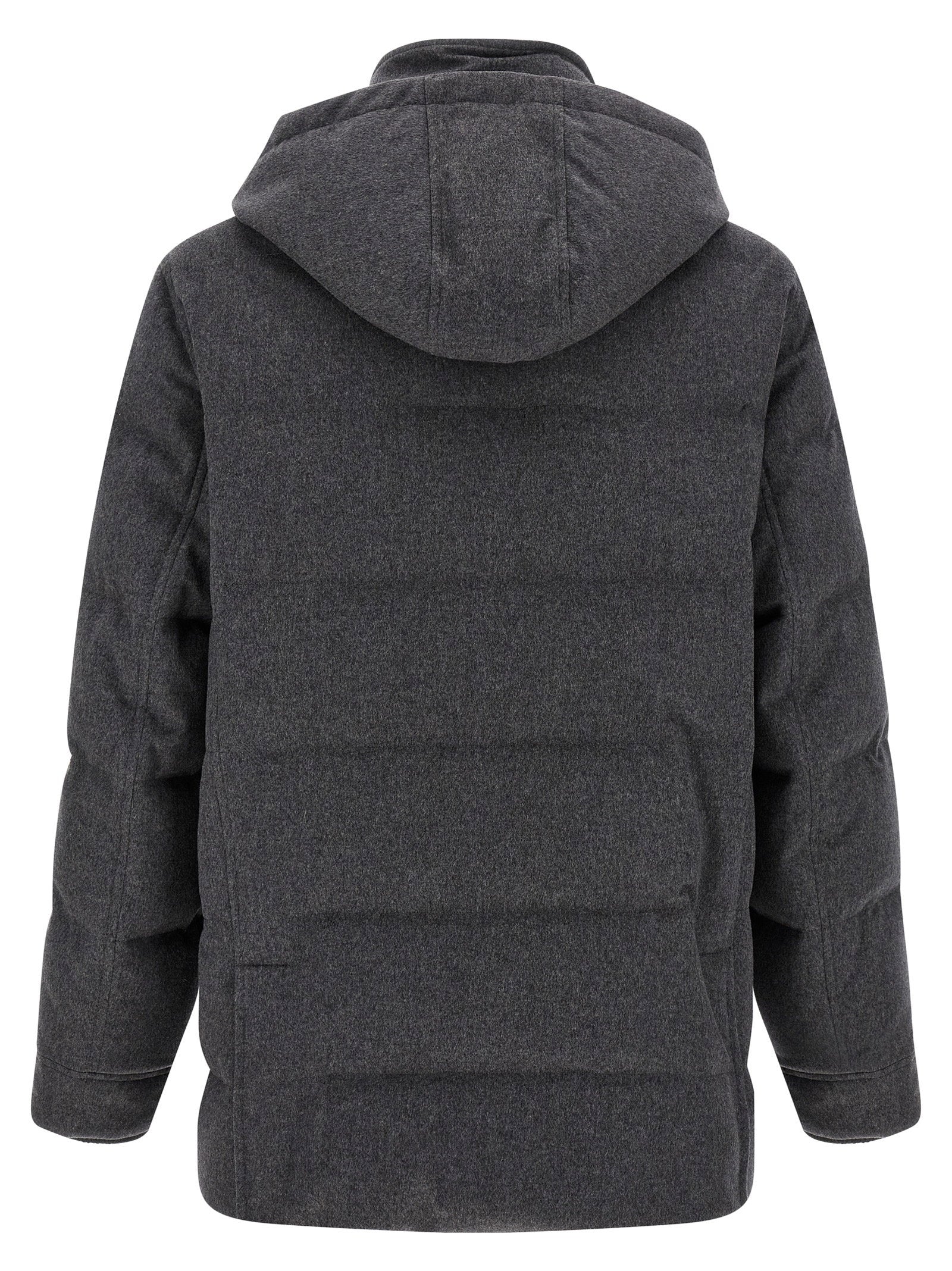 Brunello Cucinelli Membrane Wool Flannel Parka