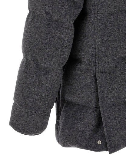 Brunello Cucinelli Membrane Wool Flannel Parka