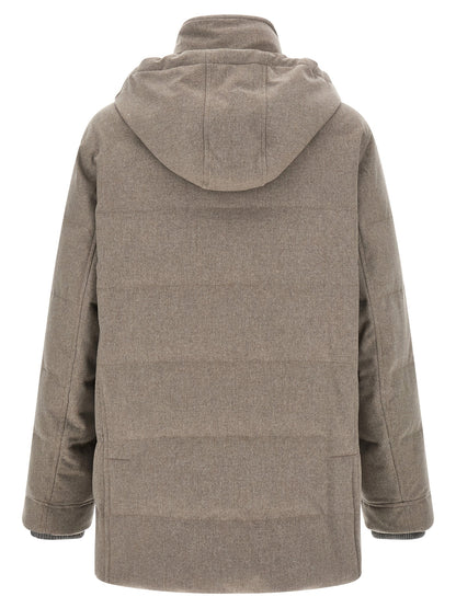 Brunello Cucinelli Membrane Wool Flannel Parka