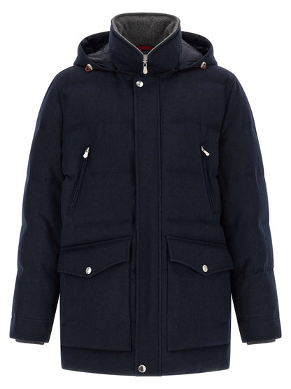 Brunello Cucinelli Wool Flannel Parka