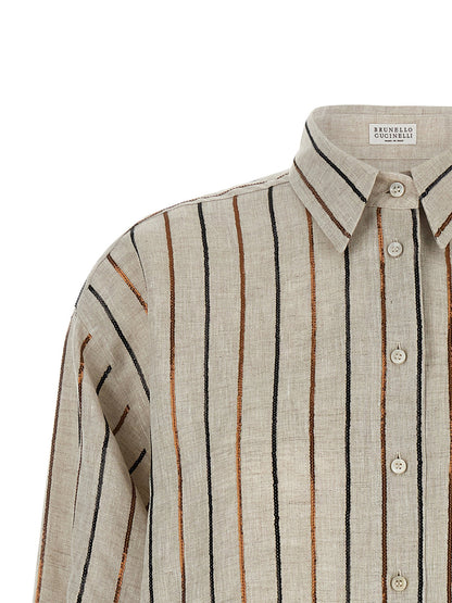 Brunello Cucinelli Sparkling Stripes Shirt