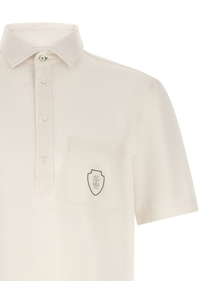 Brunello Cucinelli Heraldic Logo Polo Shirt