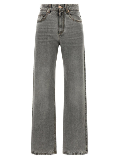 Brunello Cucinelli Grey Contemporary Loose Jeans