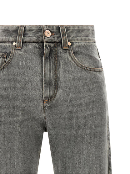 Brunello Cucinelli Grey Contemporary Loose Jeans