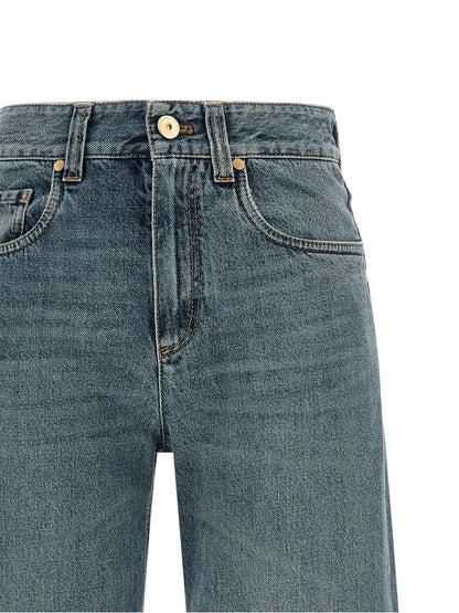 Brunello Cucinelli Contemporary Loose Blue Jeans