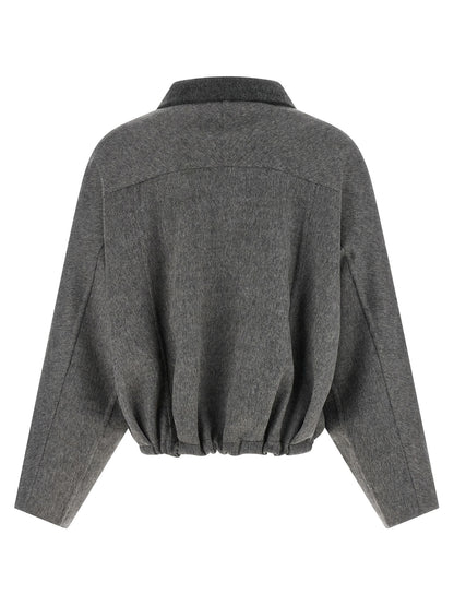 Brunello Cucinelli Shiny Zipper Pull Jacket