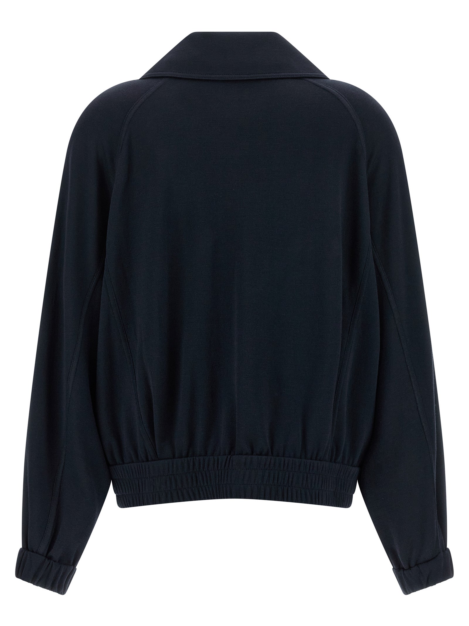 Brunello Cucinelli Shiny Zipper Pull Sweatshirt