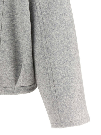 Brunello Cucinelli Shiny Zipper Pull Cropped Hoodie
