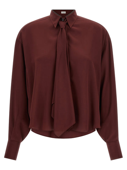 Brunello Cucinelli Shiny Collar Shirt