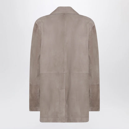 Brunello Cucinelli Light brown suede single-breasted blazer