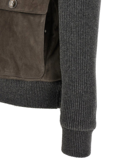 Brunello Cucinelli Suede And Wool Jacket