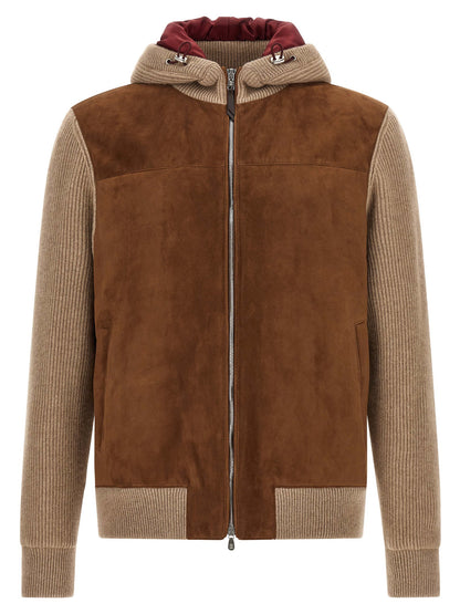 Brunello Cucinelli Suede And Cashmere Bomber Jacket
