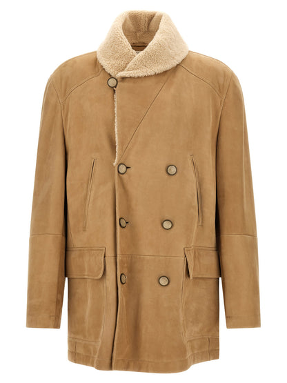 Brunello Cucinelli Caban Shearling Curly
