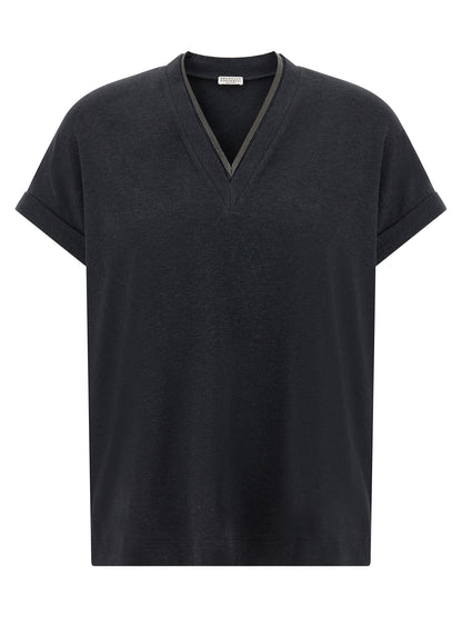 Brunello Cucinelli Shiny Trims T-shirt