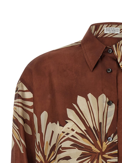 Brunello Cucinelli Floral Patterned Shirt