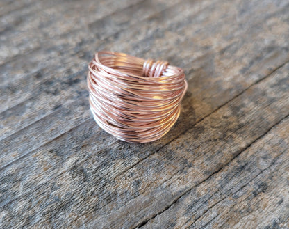 Marcia Wire Wrap Ring in Rose Gold