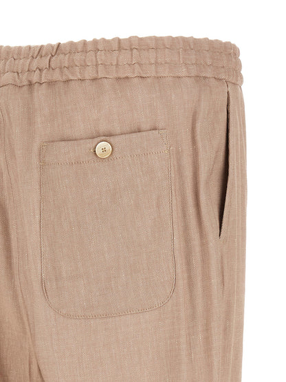 Etro Flamed Linen Joggers