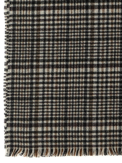 Brunello Cucinelli Prince Of Wales Cashmere Scarf