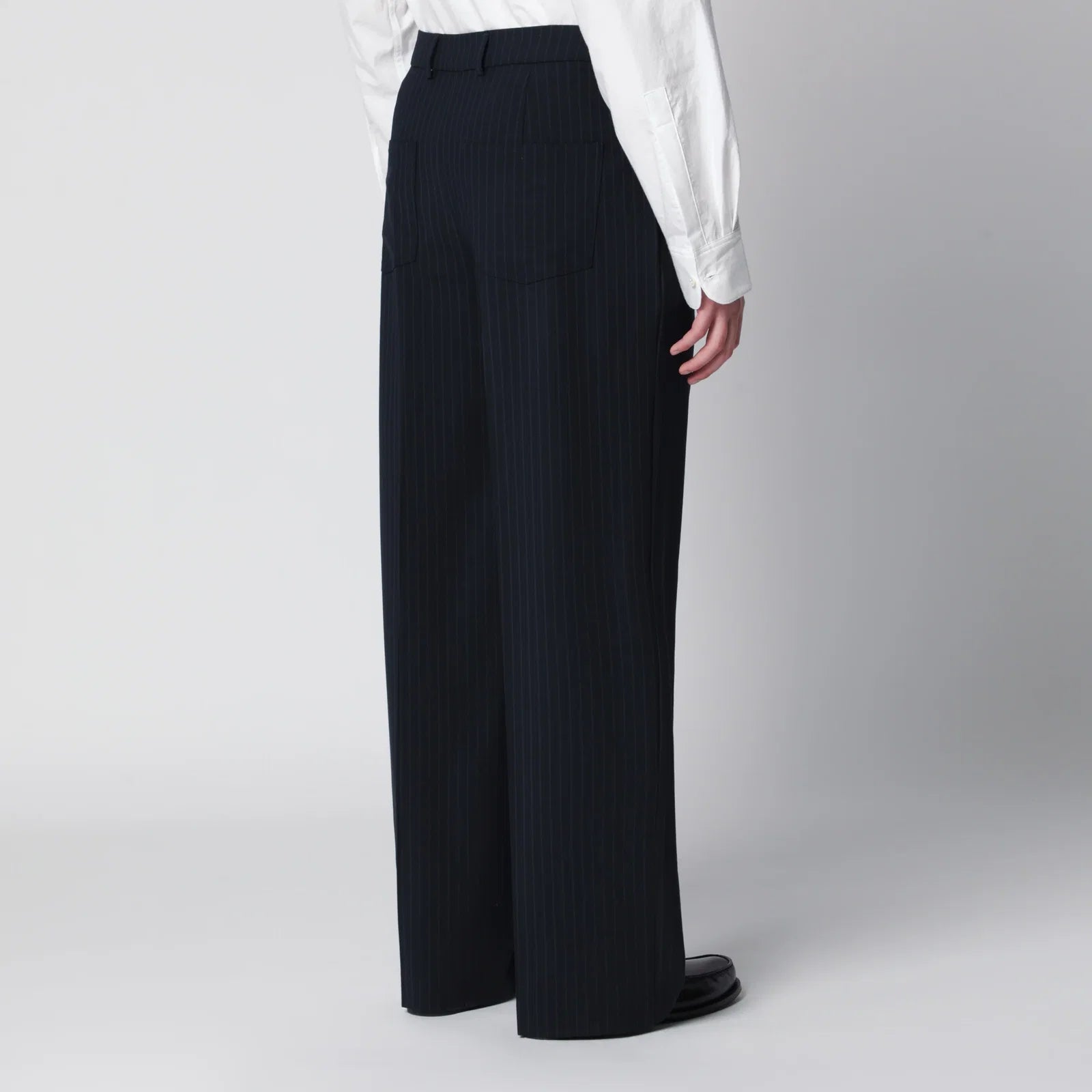 Séfr Pinstriped wool-blend trousers