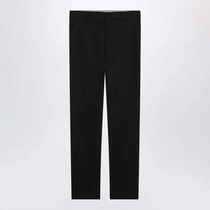 Max Mara Studio Black stretch cotton trousers