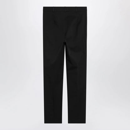 Max Mara Studio Black stretch cotton trousers