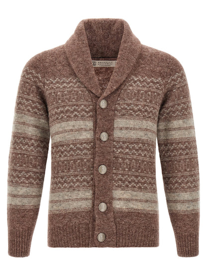 Brunello Cucinelli Nordic Jacquard Cardigan