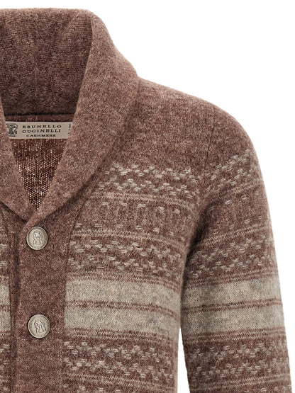 Brunello Cucinelli Nordic Jacquard Cardigan