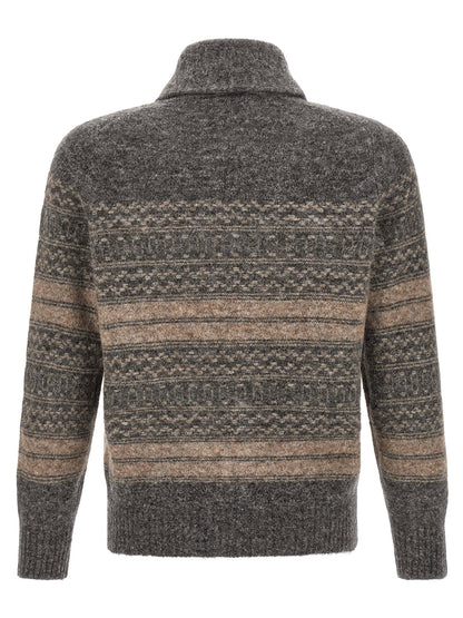 Brunello Cucinelli Nordic Jacquard Cardigan