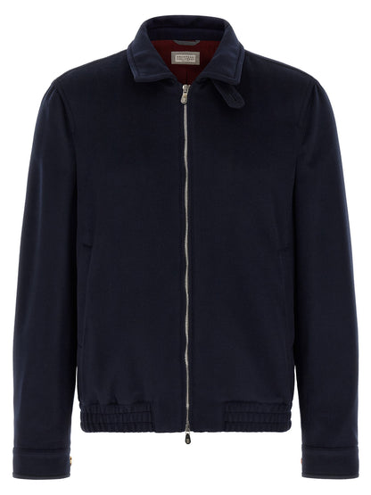 Brunello Cucinelli Wool Bomber Beaver