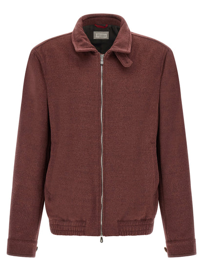 Brunello Cucinelli Virgin Wool Beaver Bomber Jacket