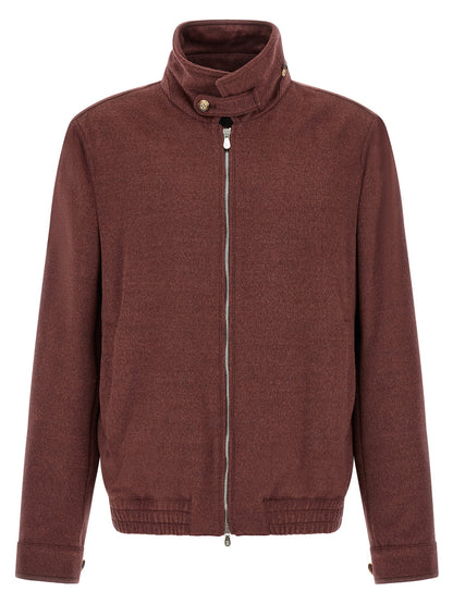 Brunello Cucinelli Virgin Wool Beaver Bomber Jacket