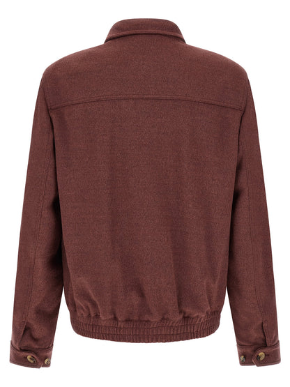 Brunello Cucinelli Virgin Wool Beaver Bomber Jacket
