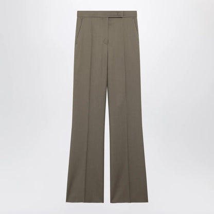 Max Mara Camel Wool Gabardine Trousers