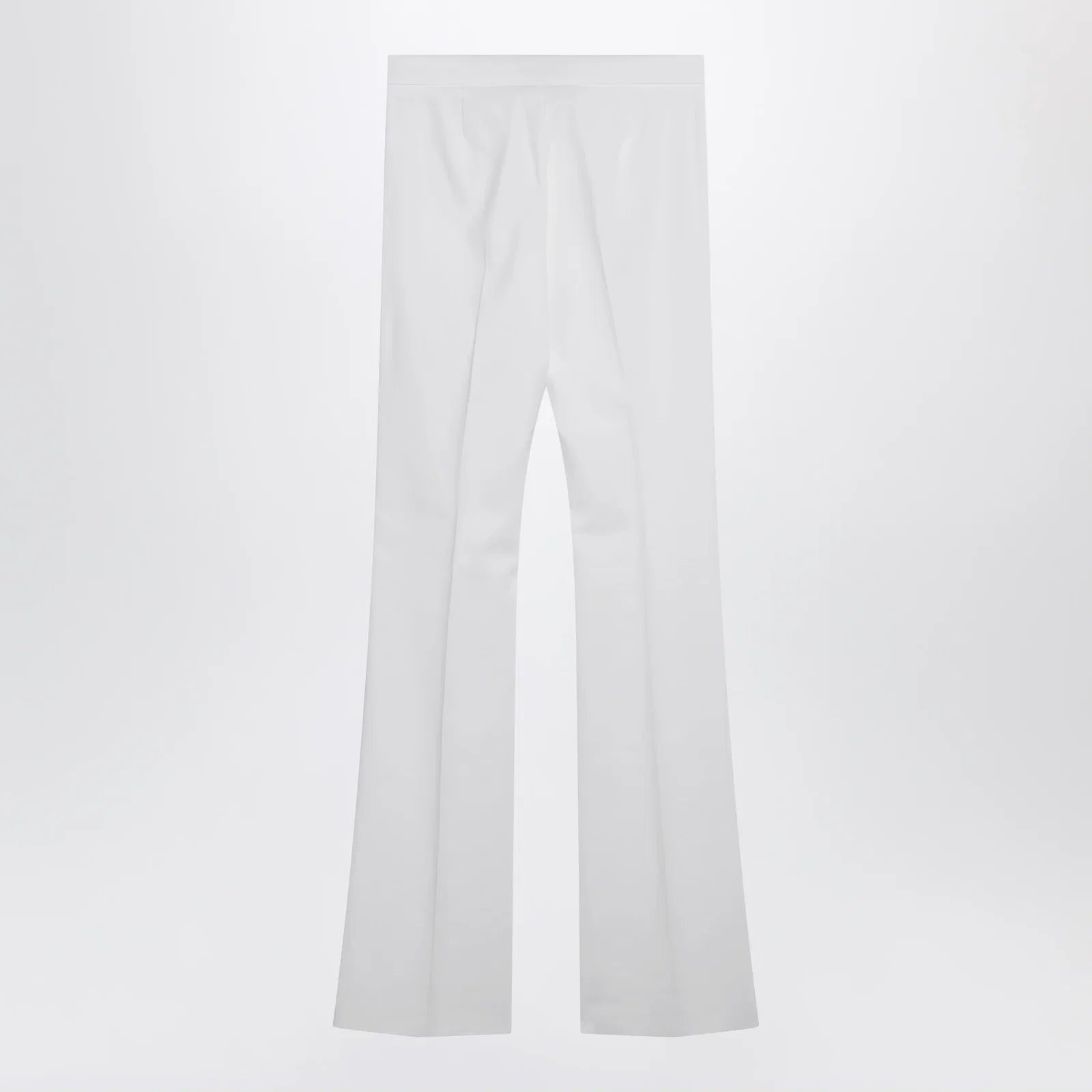 Max Mara Optical white slim trousers in crêpe canvas