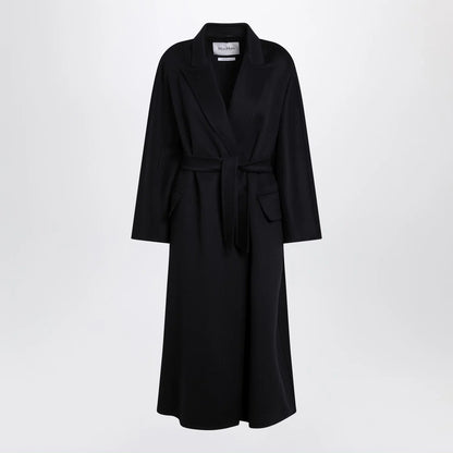 Max Mara Navy cashmere wrap coat
