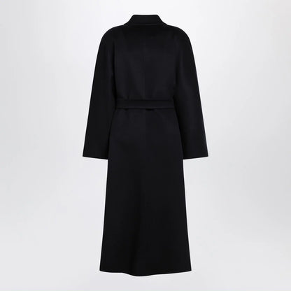 Max Mara Navy cashmere wrap coat