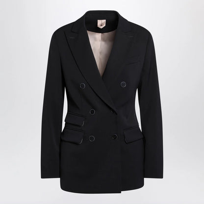 Max Mara Blue double-breasted wool jacket