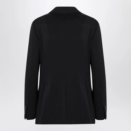 Max Mara Blue double-breasted wool jacket
