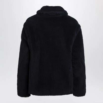 Max Mara Navy faux-fur coat