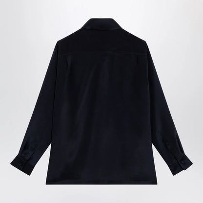 Max Mara Navy blue silk shirt