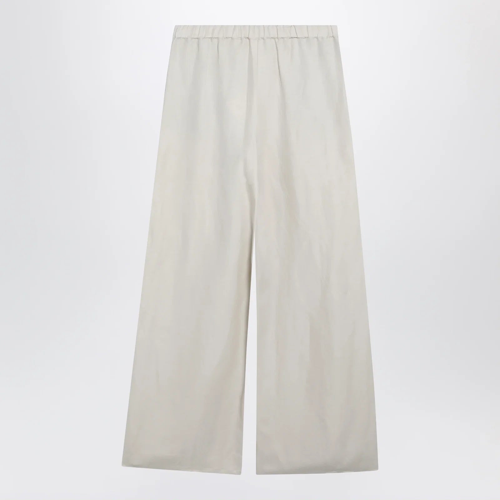 Max Mara Wide-leg linen and silk twill trousers in beige