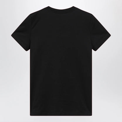 Max Mara Black cotton jersey T-shirt with front print