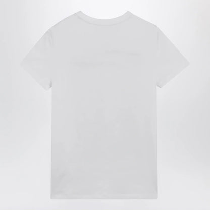 Max Mara Optical white cotton jersey T-shirt with front print