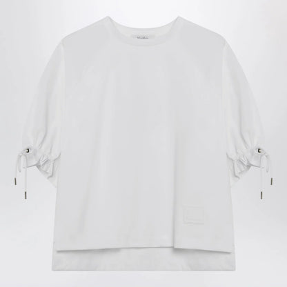 Max Mara Optical white cotton-blend jersey top