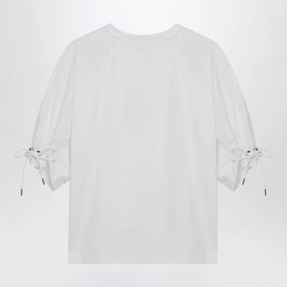 Max Mara Optical white cotton-blend jersey top